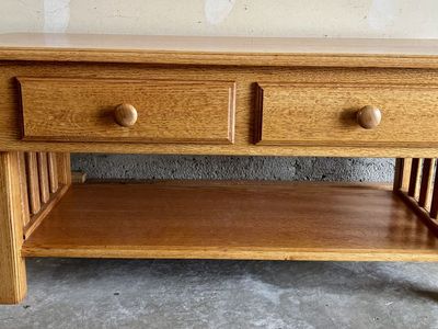 Vintage Mid Century Modern Solid Teak Coffee Table