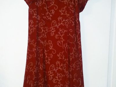 Red Knee-Length Dress w/ matching jacket