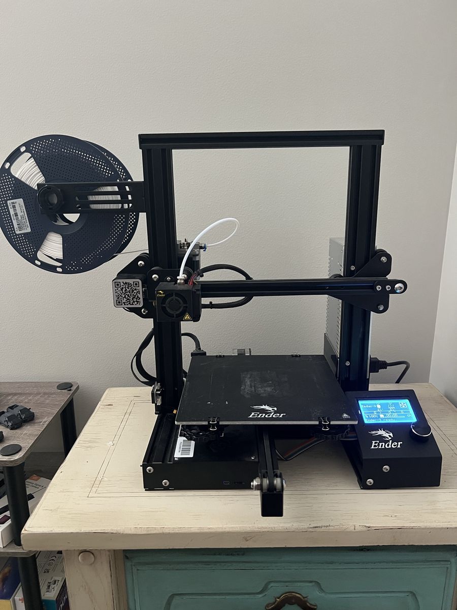 Creality Ender 3 V2 FDM 3D Printer with Filament - Used, Great Condition