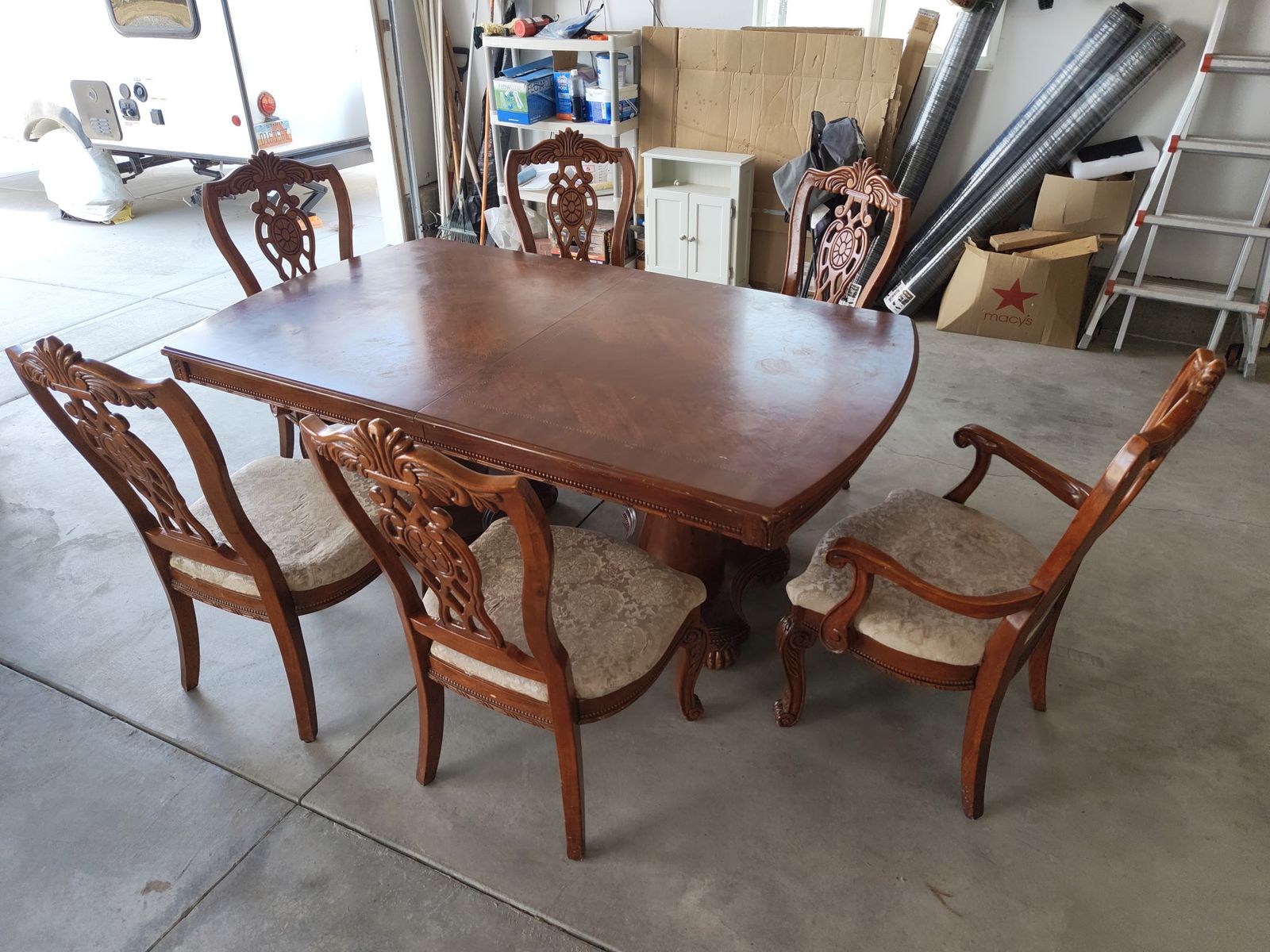 Solid wood dining table