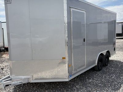 8.5x16 Alcom Aluminum EZ Hauler XLT Auto Trailer - 7'0" Interior - 7K GVWR - Dovetail