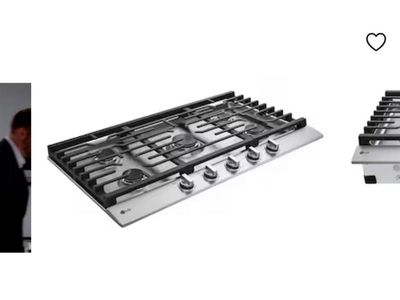 LG 5 burner gas cooktop stove