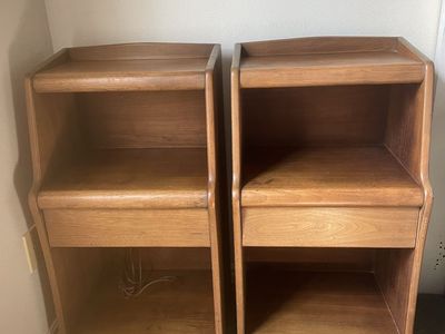 Heritage Henredon Nightstands - Mid-Century Modern Style Bedside Tables Pair