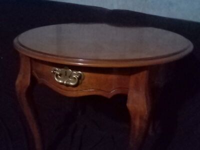 Real tigers wood side table