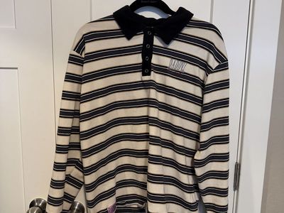 Daddys Club Stripped Collard Button up shirt