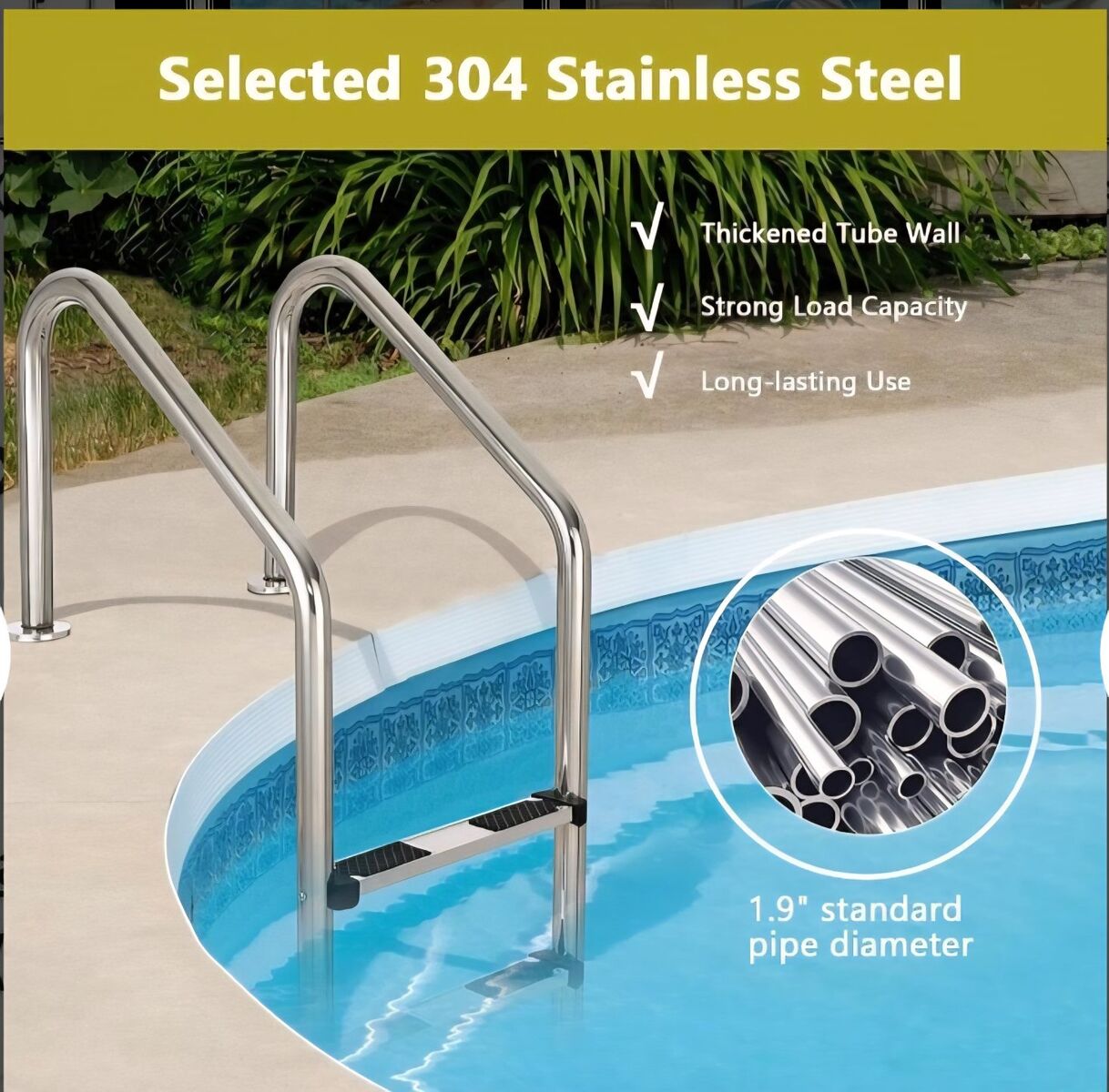 Goplus Swimming Pool Ladder