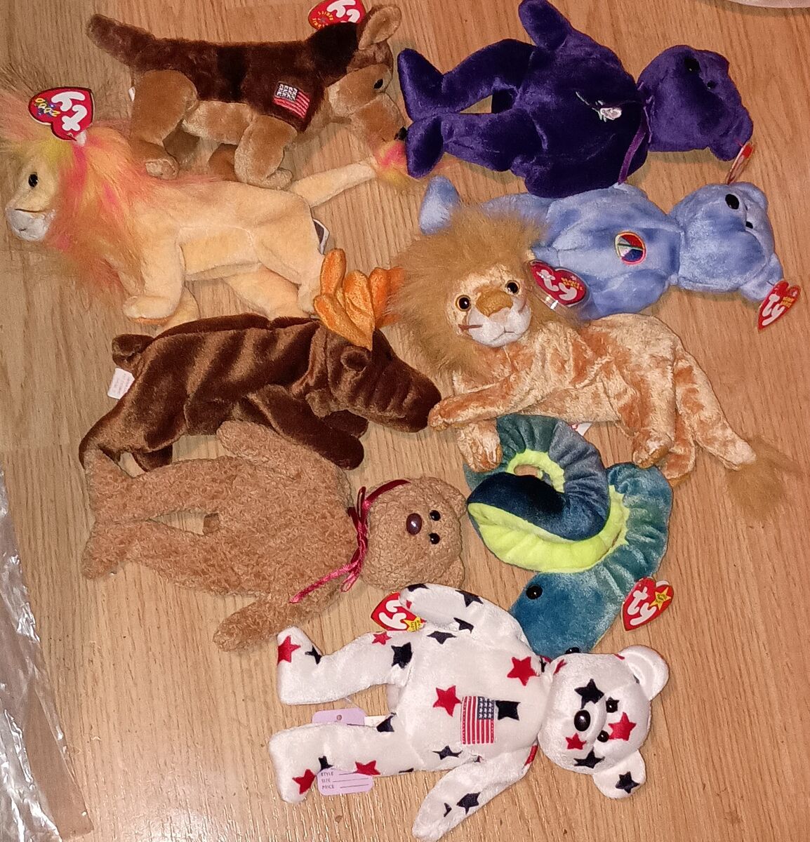 Beanie Babies lot of 9 with Princess Diana Bear