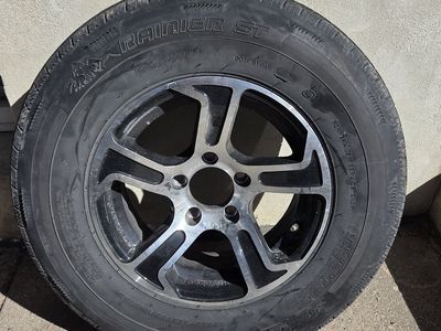 Trailer tires and rim 4x4.5, 205/75r14, load range D