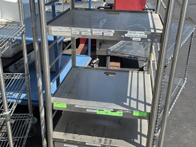 Stainless steel Rolling shelf with drawer