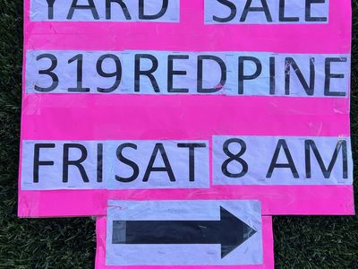 Follow Pink Signs Alpine Yard Sale