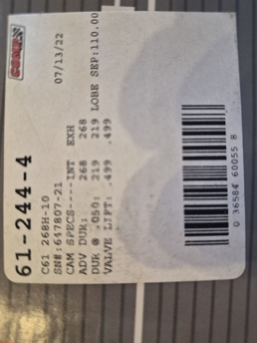 Chevy 6 194-292 COMP Cams 61-244-4 High Energy 268H Camshaft - New in Box