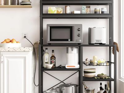 Garvee Bakers Rack With Power Outlet Microwave Sta