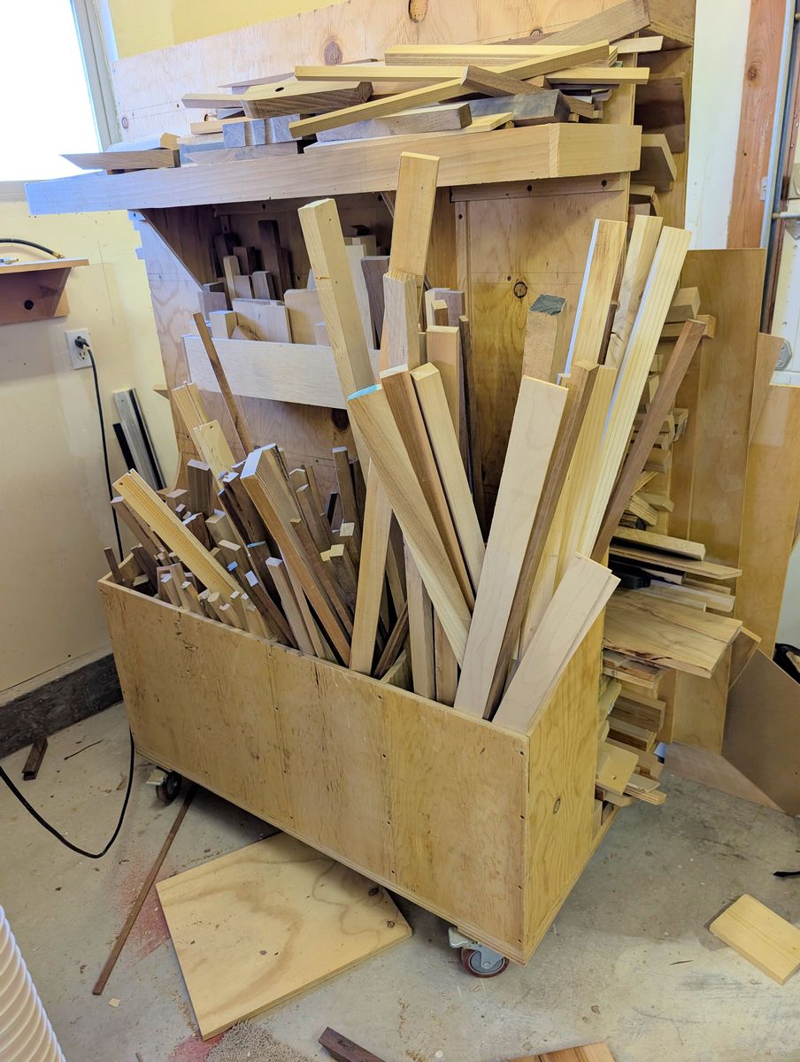 Wood Storage Rack on Wheels