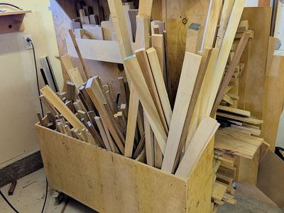 Wood Storage Rack on Wheels