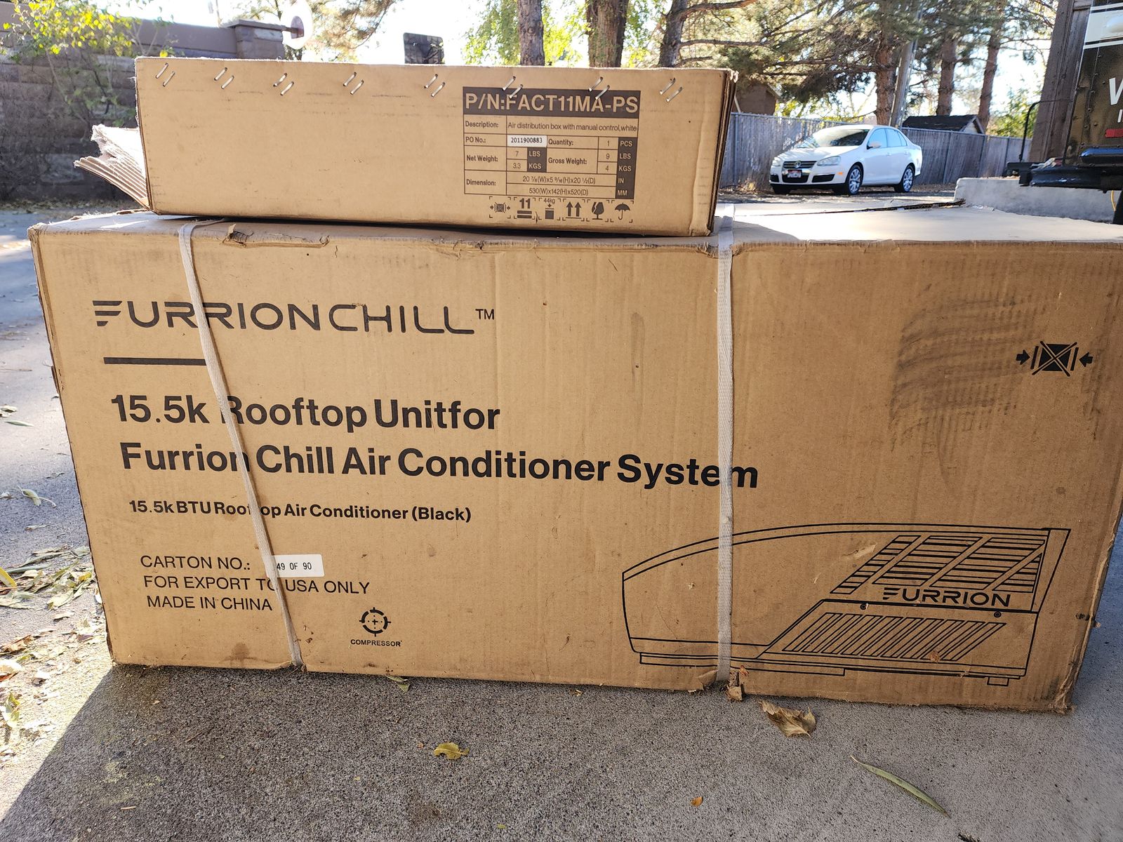 15.5k BTU Furrion Chill rooftop AC Unit