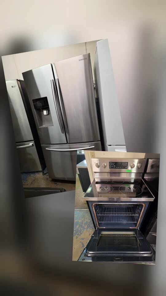 Samsung refrigerator and electric stove