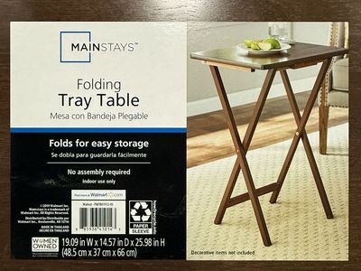Folding tray table