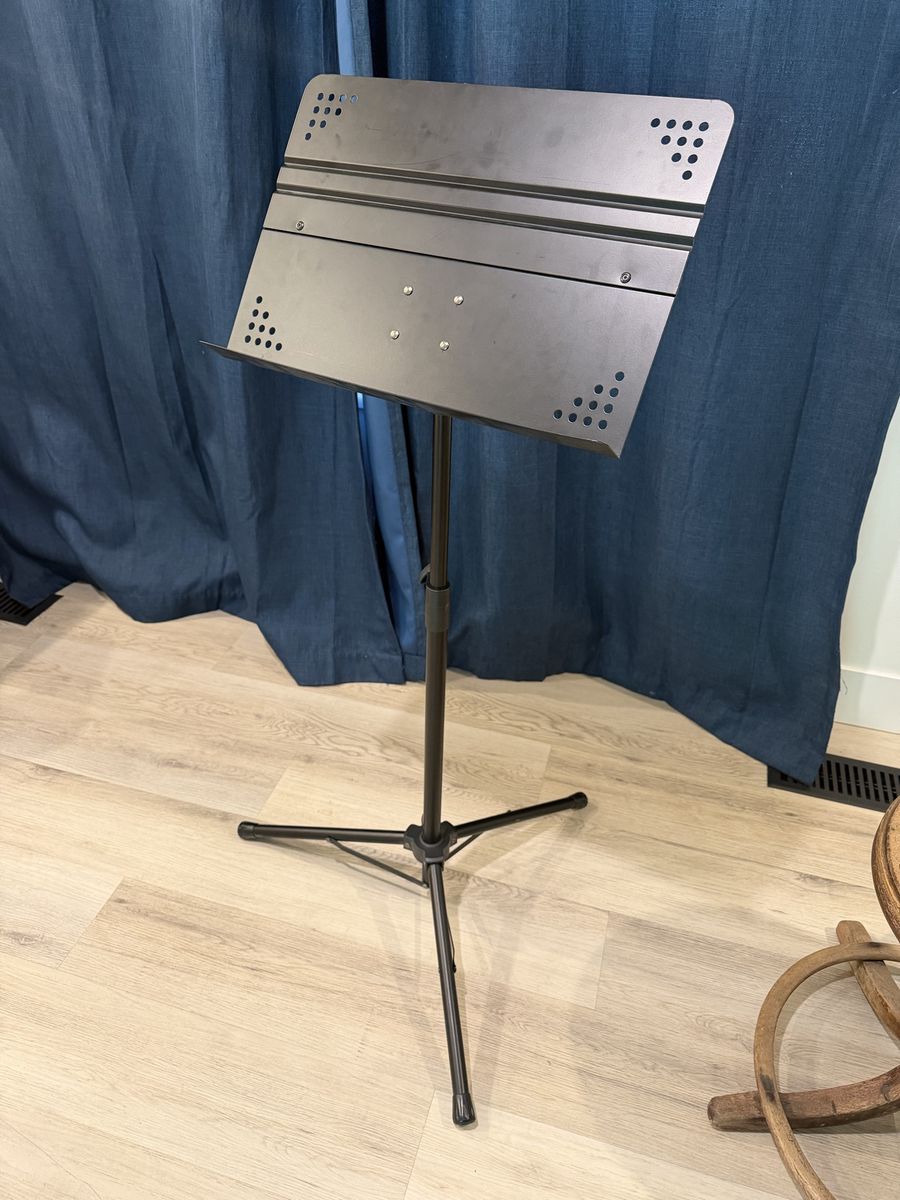 Black Folding Sheet Music Stand with Adjustable Height