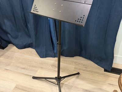Black Folding Sheet Music Stand with Adjustable Height