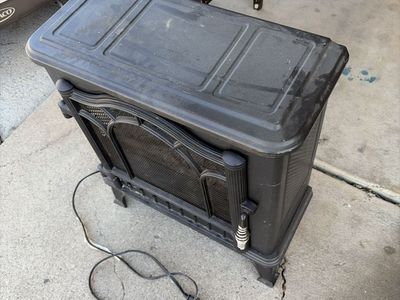 Vintage Black Electric Fireplace Stove Heater