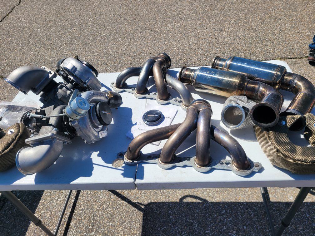 Dual Twin Turbos T3/T4 New with LS Headers