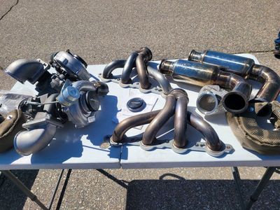 Dual Twin Turbos T3/T4 New with LS Headers
