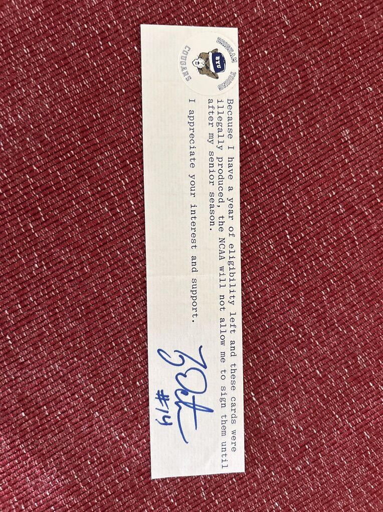 TY DETMER 1990 Heisman Autograph College Paperwork