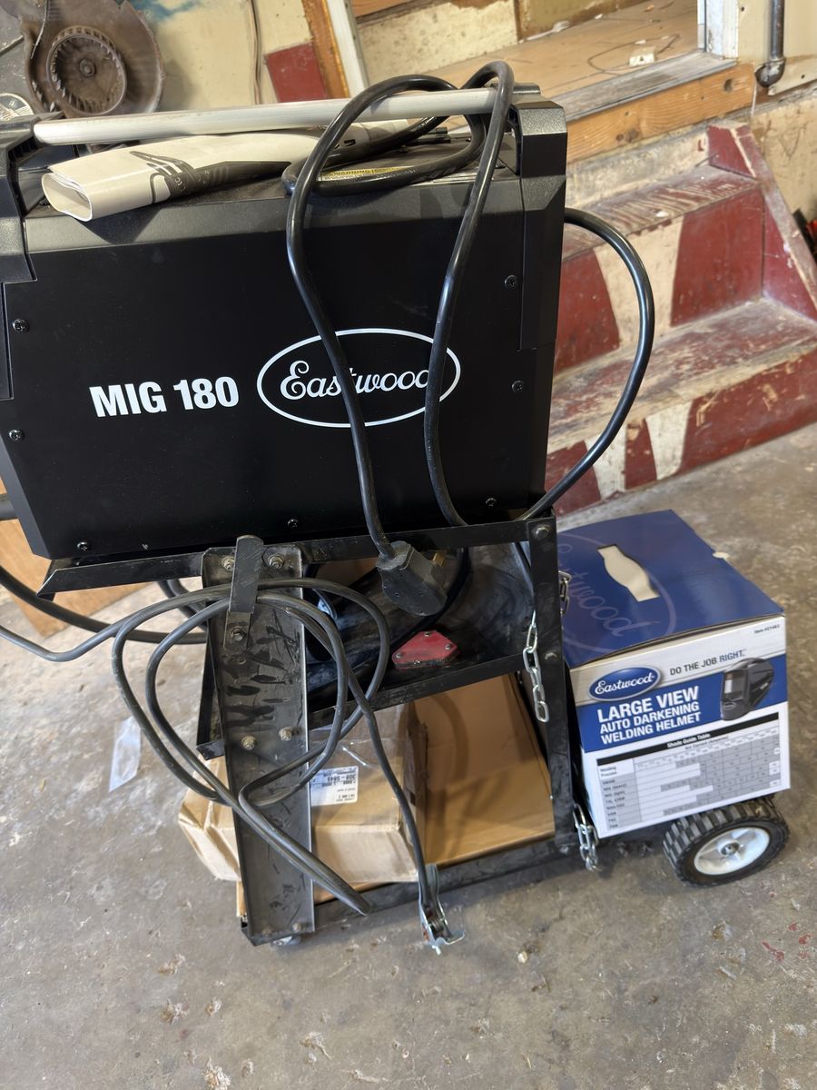 Eastwood MIG 180 Welder Package – Cart & Auto-Darkening Helmet