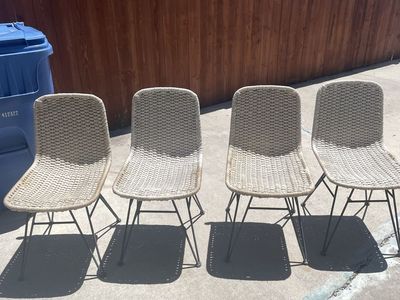 Restoration hardware grey outdoor chairs