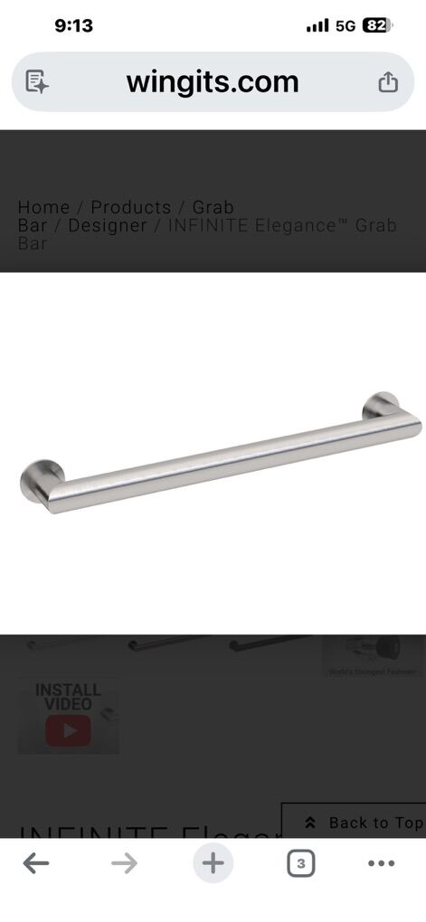 Lot Of 70 Wingits Grab Bars Stainless Steel