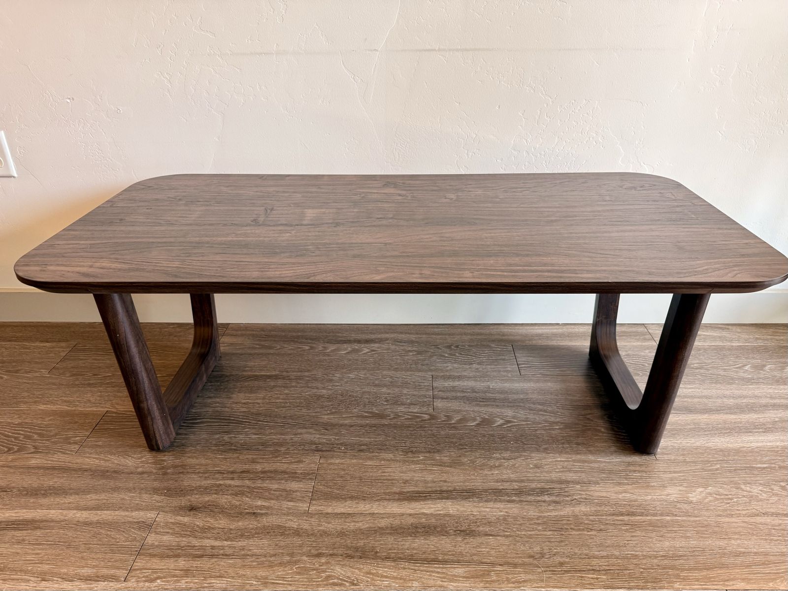 Modern Dark Wood Coffee Table