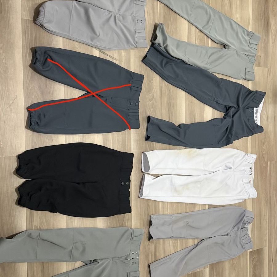 Youth Baseball Items (bats, pants, batting gloves, sliding mitts)