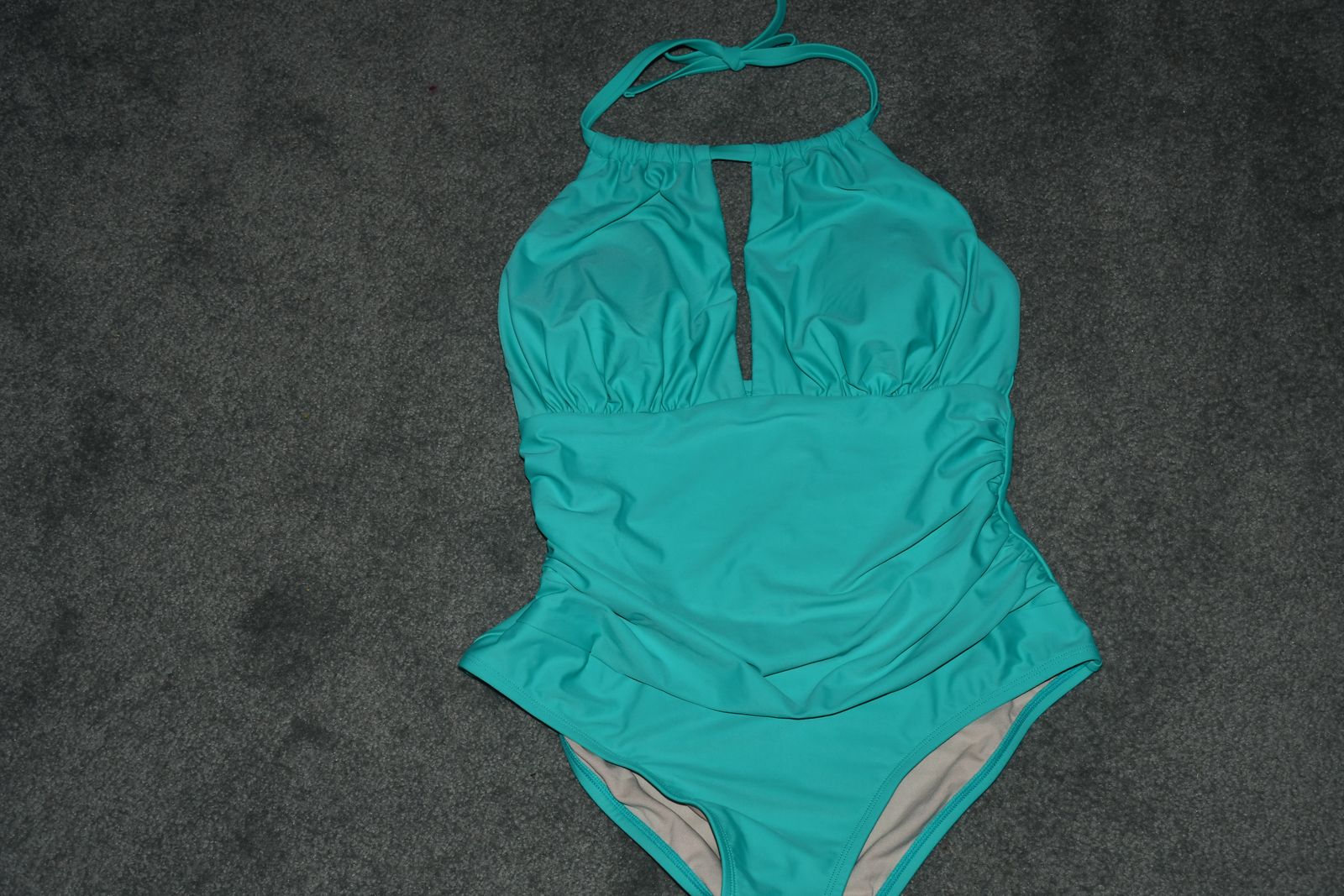 NWT WOMEN'S "CUPSHE" SWIMSUIT ~ AQUA ~ SIZE OX (14W) ~ PADDED ~ VERY PRETTY!