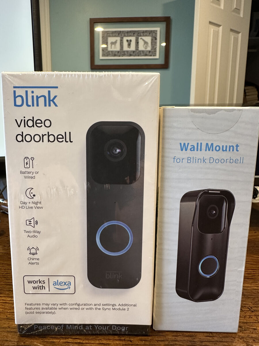 Blink Video Doorbell -- New, Unopened with mount