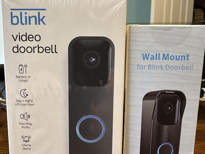 Blink Video Doorbell -- New, Unopened with mount