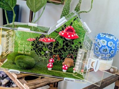 Jumping spider enclosure, jumping spider terrarium, spider house. No spider