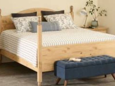 Real Wood Queen Bed Frame, Mattress & Box Spring