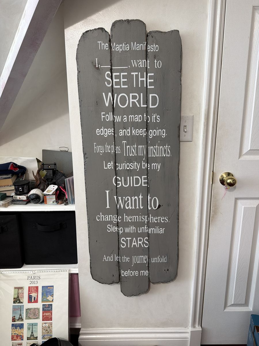The Maptia Manifesto "See The World" Wooden Wall Hanging Plaque - Inspirational Art