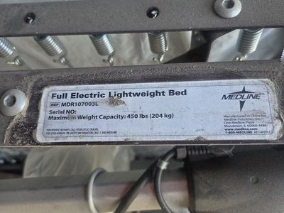 Medline Full Electric Lightweight Bed MDR107003L with Mattresses
