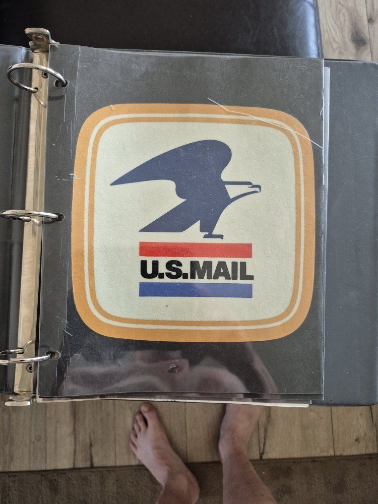 Vintage U.S. Mail Eagle Emblem Decal Sticker