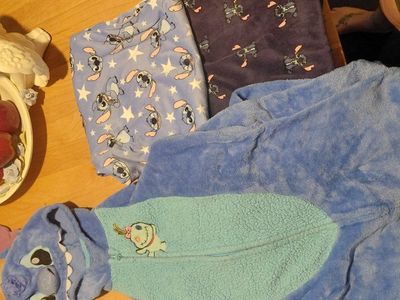 Disney Stitch Fleece Pajama Bundle - Kigurumi & 2 Pairs Pants