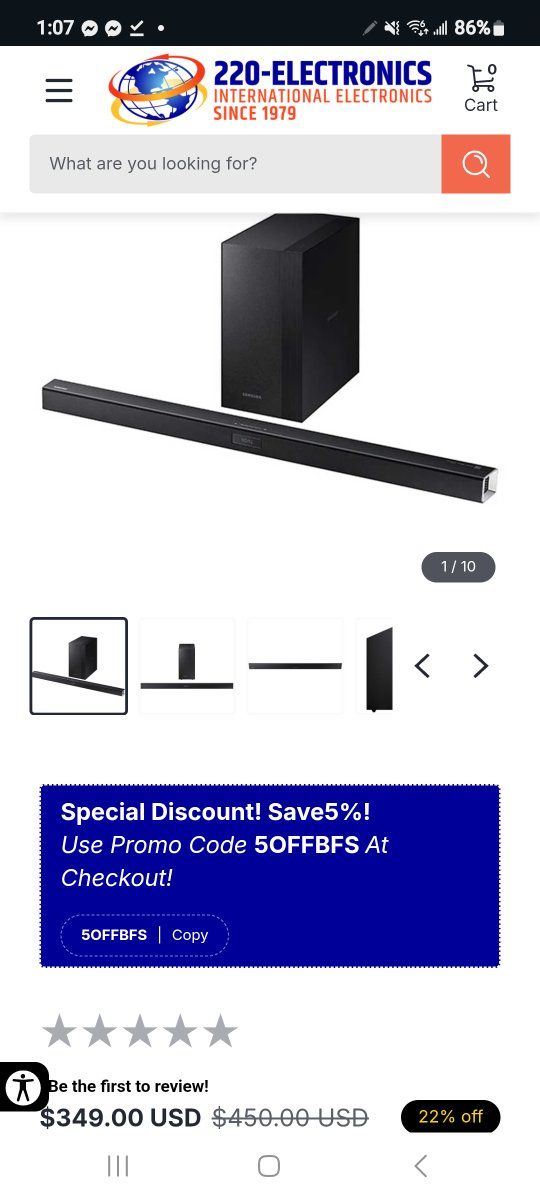 Samsung Soundbar & Subwoofer