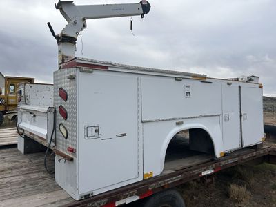 11’ utility, service truck, mechanic bed with crane