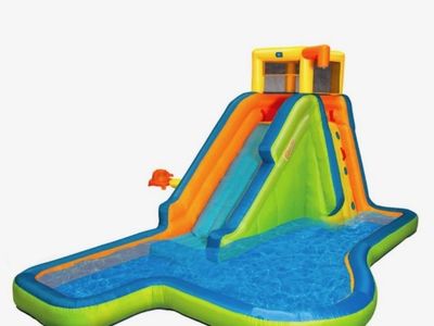 Banzai Inflatable Kids Water Slide Backyard Water Park Splash Pad