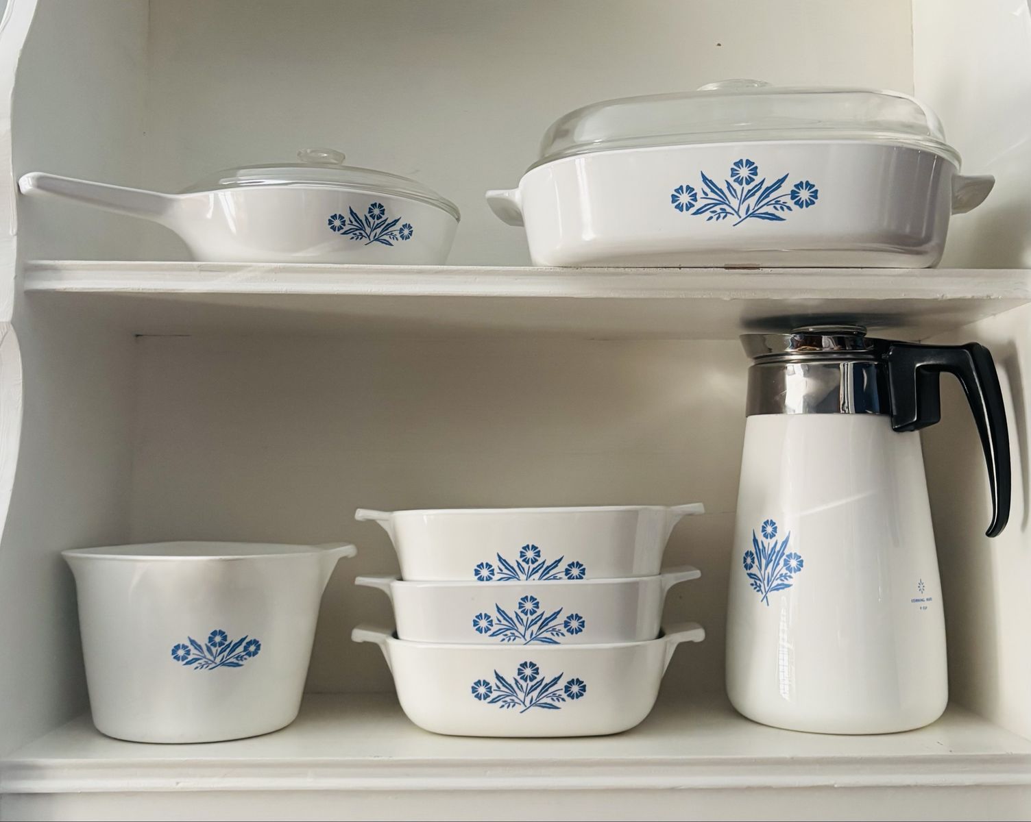 Vintage CorningWare Cornflower set
