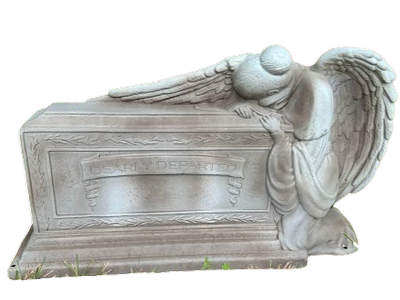 Halloween Dancing Dearly Departed Angel Beloved Blow Mold Tombstone Graveyard Cemetery Home Decor Decoration Prop