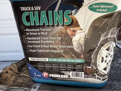 Peerless PN# 0222130 Truck & SUV Tire Chains w/ Tighteners - Multiple Tire Sizes