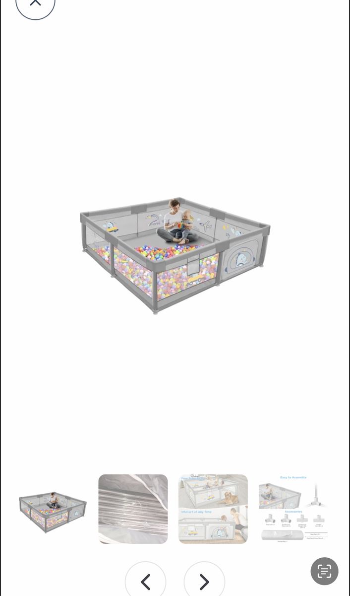 Large playpen with dinosaurs