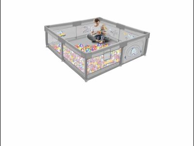 Large playpen with dinosaurs