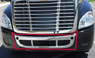 Freightliner Cascadia 2008+ Trucks Center front bumper Chrome